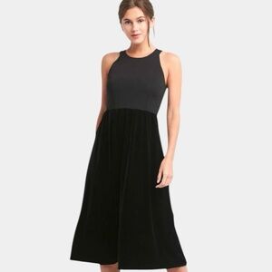 GAP Black Two-Tone Midi Dress Tall 10
